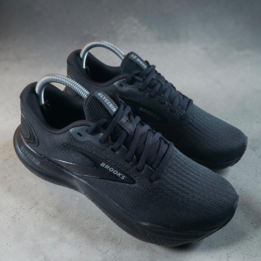 Brooks Glycerin 21 Womens 10 B Triple Black Running Shoes Sneakers *Worn Once